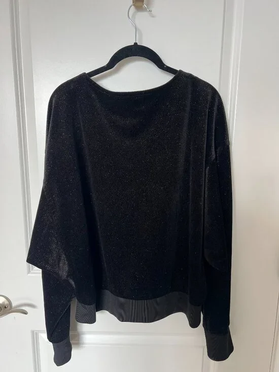 Juicy Couture Black Jacket With Sparkles Glitter Zip Up XL Y2k - Picture 2 of 10